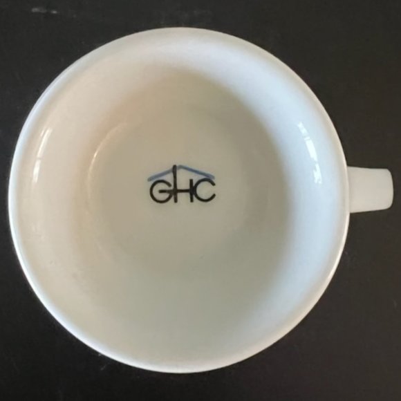 Stylized Floral Letter E Initial Monogram White Pedestal Cup Mug ~ GHC - Picture 4 of 7